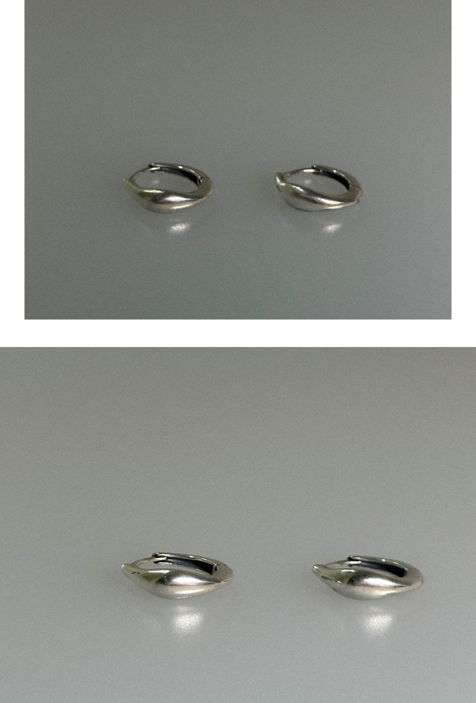 Silver clip Earing