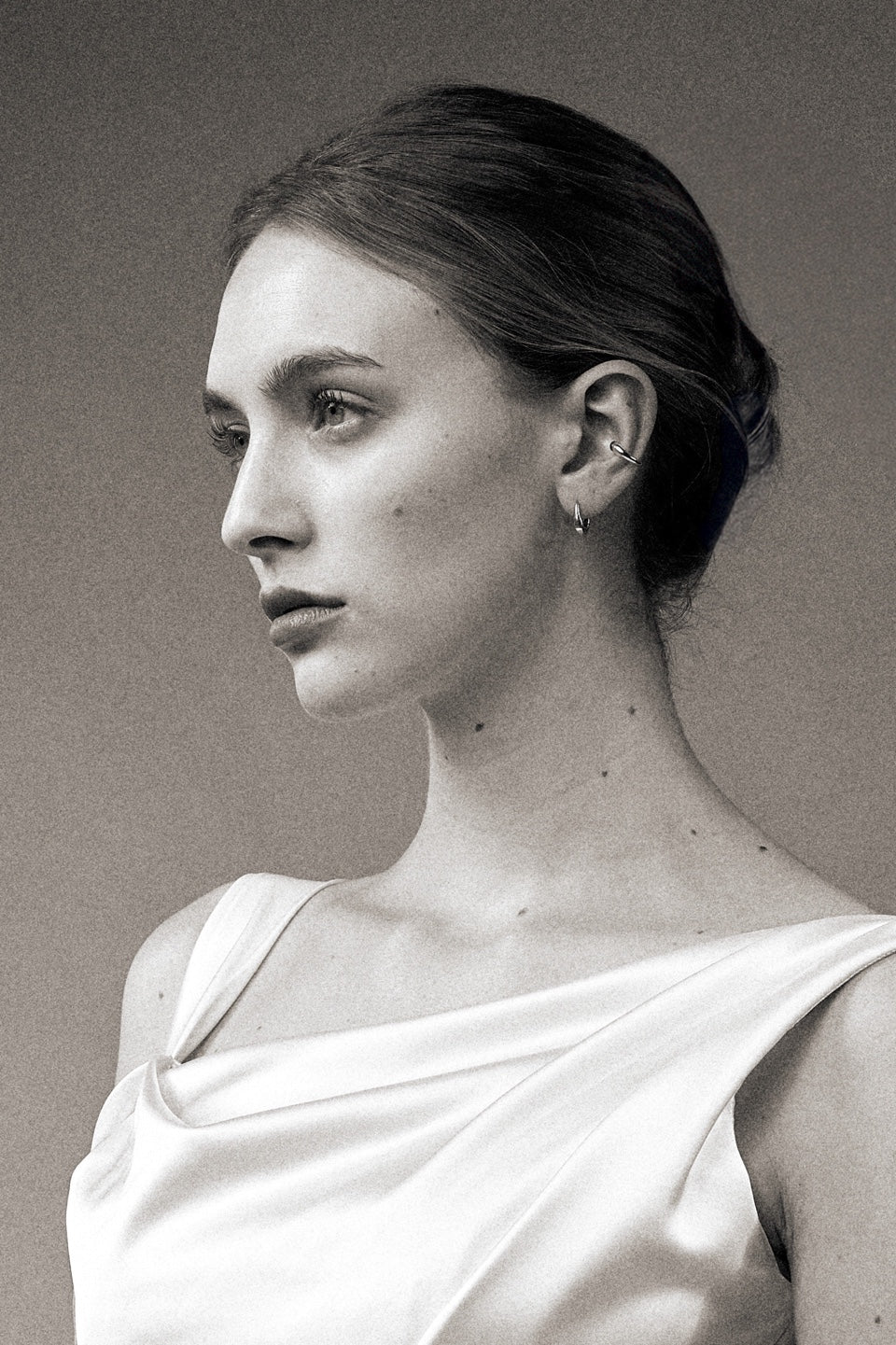 Silver clip Earing