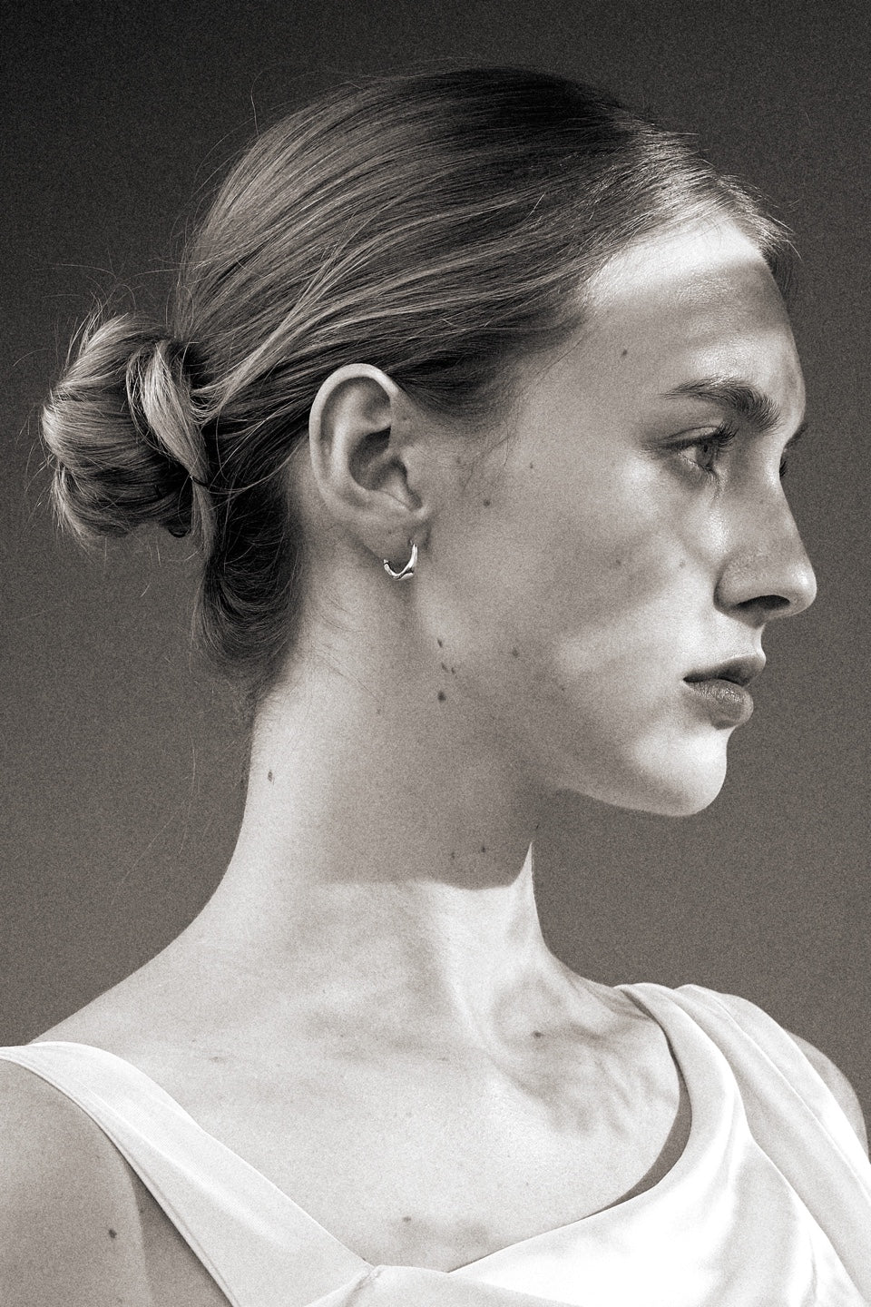 Silver clip Earing